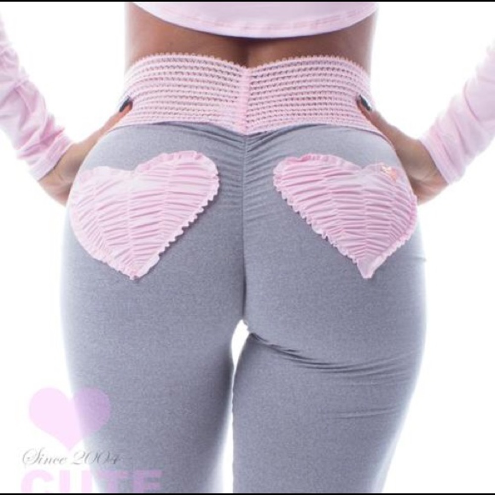 Cute booty lounge scrunch heart leggings